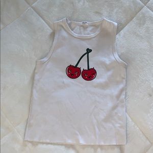 Brandy Melville cherry crop top